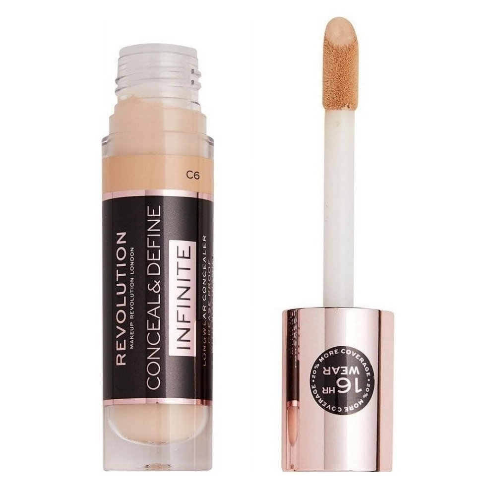 Makeup Revolution Beauty Conceal & Define Infinite Concealer XL, C6 New SEALED